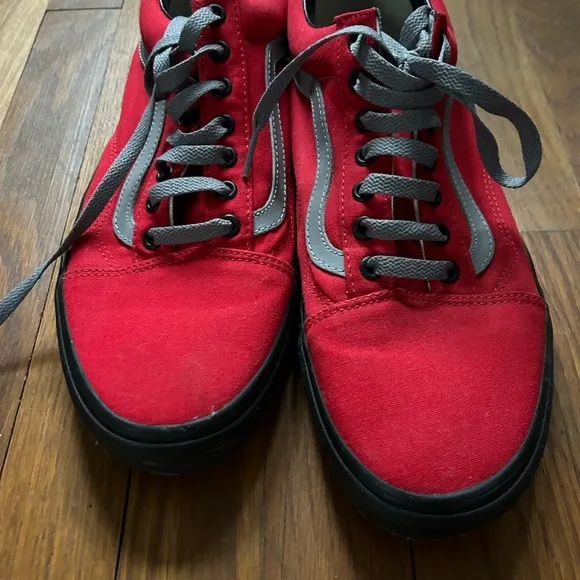 Custom Vans Men's Red Sneakers