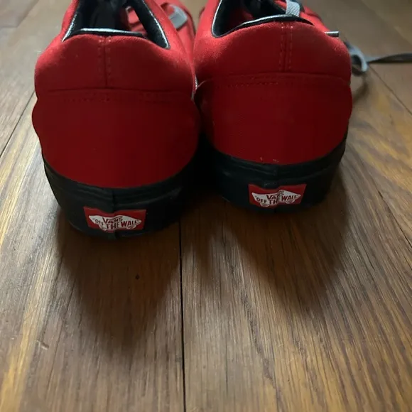 Custom Vans Men's Red Sneakers