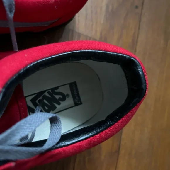 Custom Vans Men's Red Sneakers