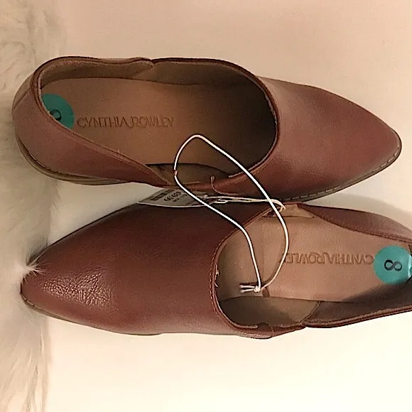 Cynthia Rowley Sz 8 Chunky Ankle Western 2”- Heeled Cinnamon Brown