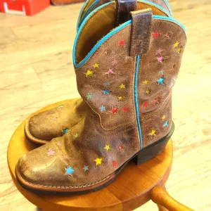 Dan post little girls stars cowboy boots size 2