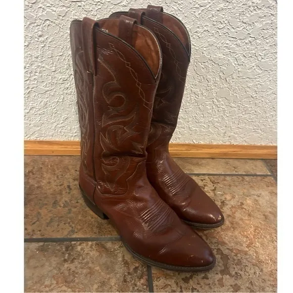 Dan Post Milwaukee Boots Mens 9.5 Wide Mignon Brown Western Cowboy.