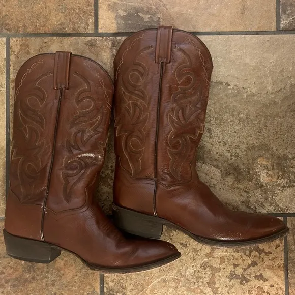 Dan Post Milwaukee Boots Mens 9.5 Wide Mignon Brown Western Cowboy.