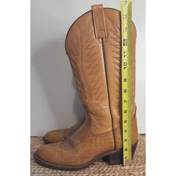 DAN POST Sz 8 D VTG Tan Gold Leather Palomino Western Boots Cowboy Cowgirl USA