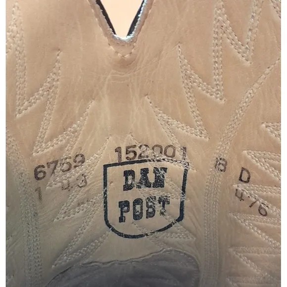 DAN POST Sz 8 D VTG Tan Gold Leather Palomino Western Boots Cowboy Cowgirl USA