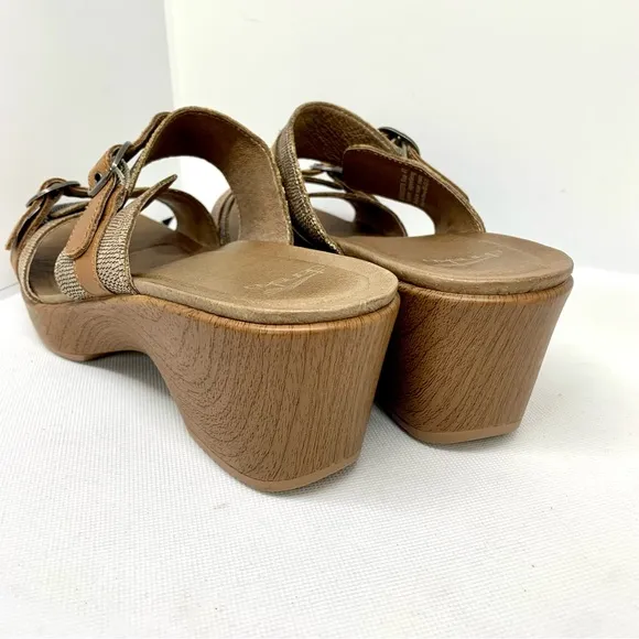 Dansko Jesse Sand Lizard Double Strap Sandals IOB