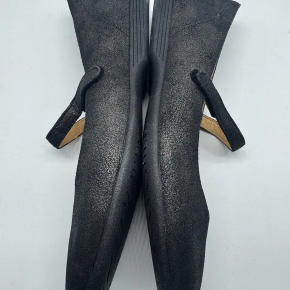 Dansko Lilly Mary Jane Shoes Graphite Metallic Leather Size 40
