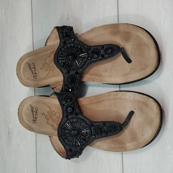 Dansko Women Thong Sandals Wedge shoes sz 40/9.5-10