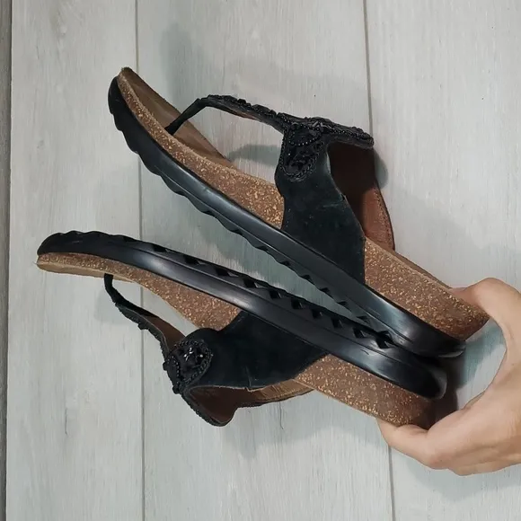 Dansko Women Thong Sandals Wedge shoes sz 40/9.5-10