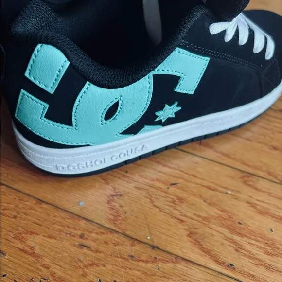 DC Black and Teal Skate Shoes