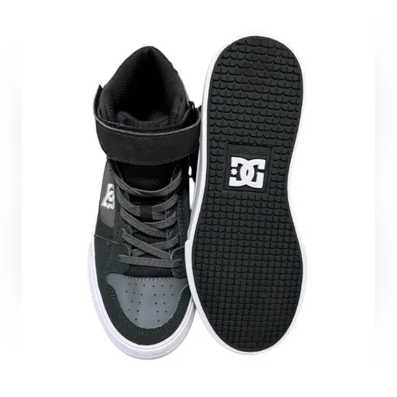 DC Shoes Kids, Pure High-top, ADBS300324, Color: Gray, size: 3.5 US