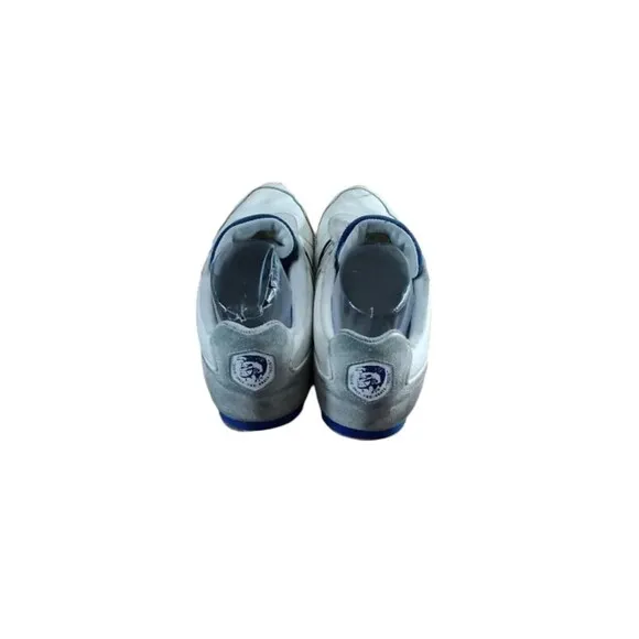 Diesel 93243 Loop-On Sneakers Men's US 10 White Gray Leather Low Top  Shoes