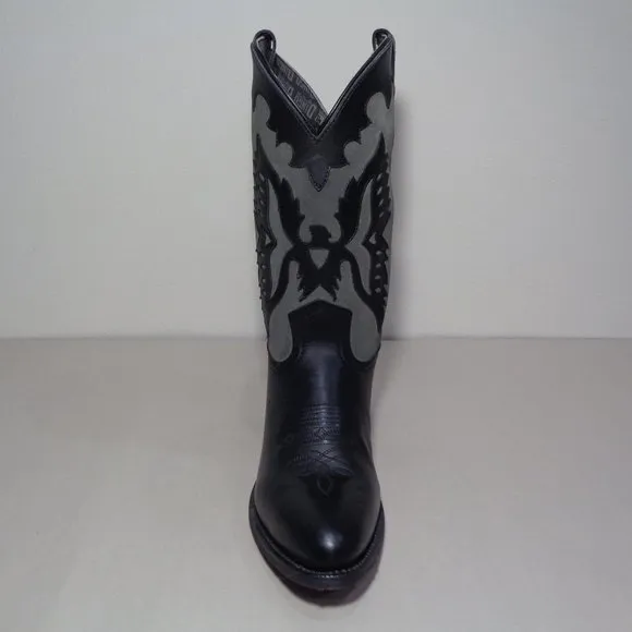 Dingo Size 10 M  SILVERLAKE Black Leather Cowboy Western Boots New Men's Shoes
