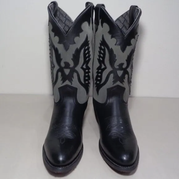 Dingo Size 10 M  SILVERLAKE Black Leather Cowboy Western Boots New Men's Shoes