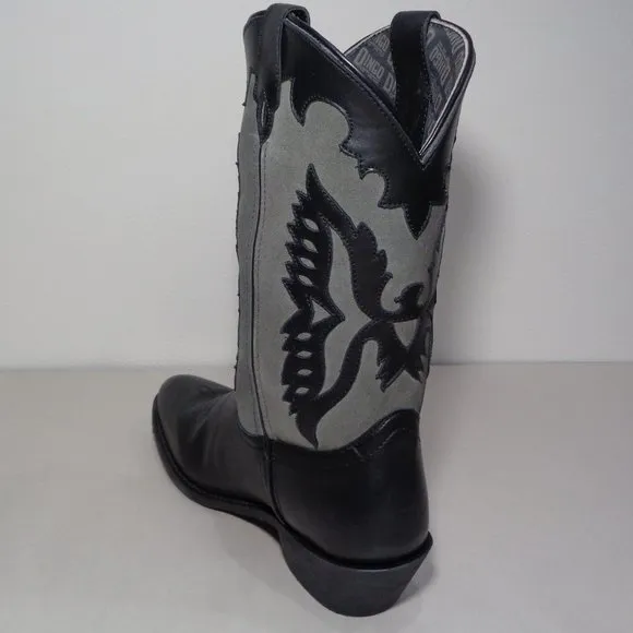 Dingo Size 10 M  SILVERLAKE Black Leather Cowboy Western Boots New Men's Shoes