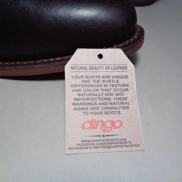 Dingo Size 10 M  SILVERLAKE Brown Leather Cowboy Western Boots New Men's Shoes