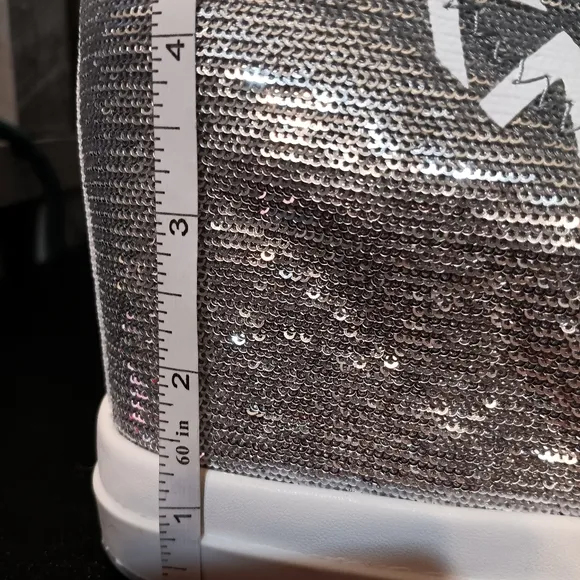 DKNY Sophie Silver‎ High-Top Wedge Sneakers Women's Sz 7.5