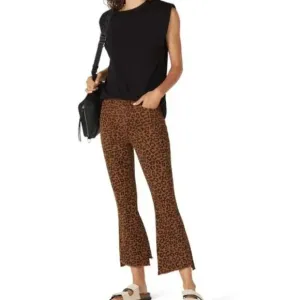 DL1961 High Rise Jeans Cropped Jaguar Animal Print Jeans 25