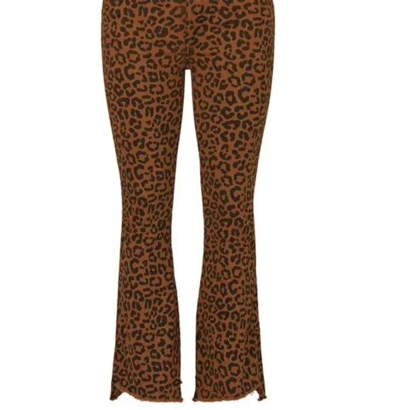 DL1961 High Rise Jeans Cropped Jaguar Animal Print Jeans 25