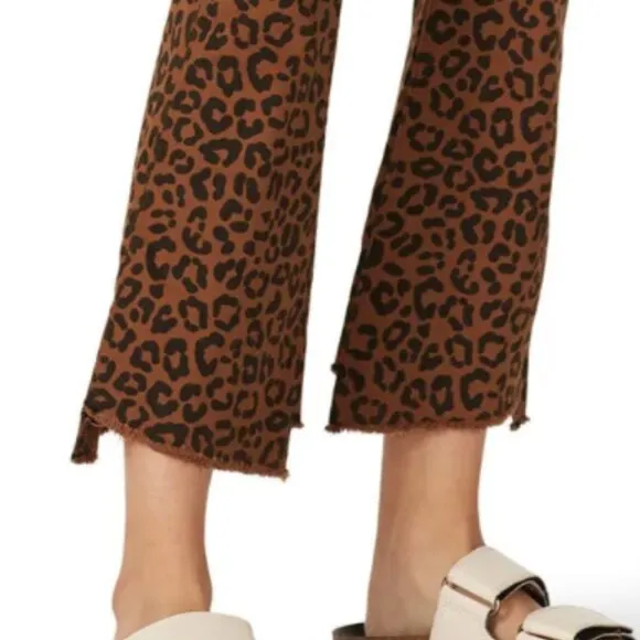 DL1961 High Rise Jeans Cropped Jaguar Animal Print Jeans 25