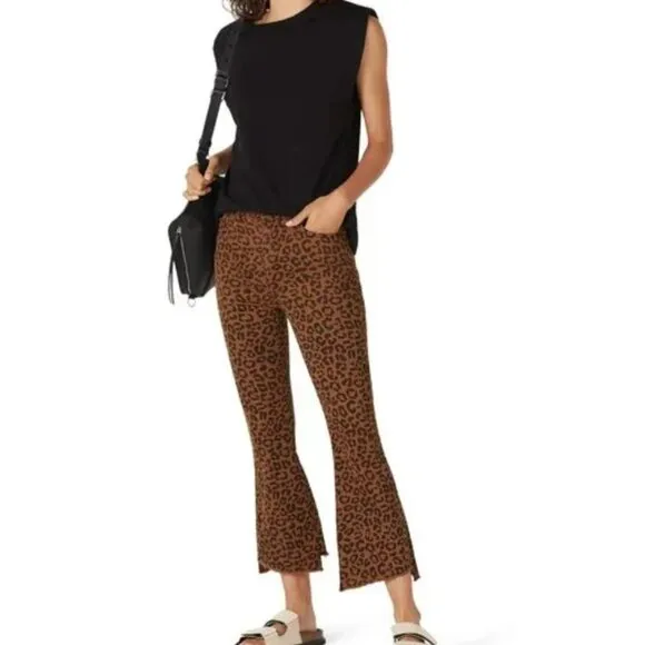 DL1961 High Rise Jeans Cropped Jaguar Animal Print Jeans 25