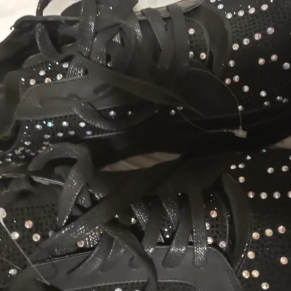 DNA Shoes - The Shine Edition - Black And Multi Stones Sparkly Sneakers Size 43