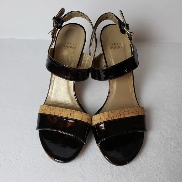Do not buy!!!!459 Stuart Weitzman tortoiseshell cork wedges