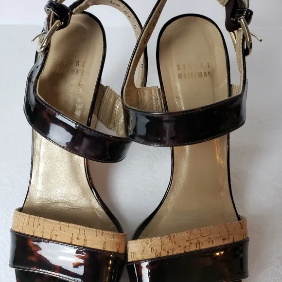 Do not buy!!!!459 Stuart Weitzman tortoiseshell cork wedges