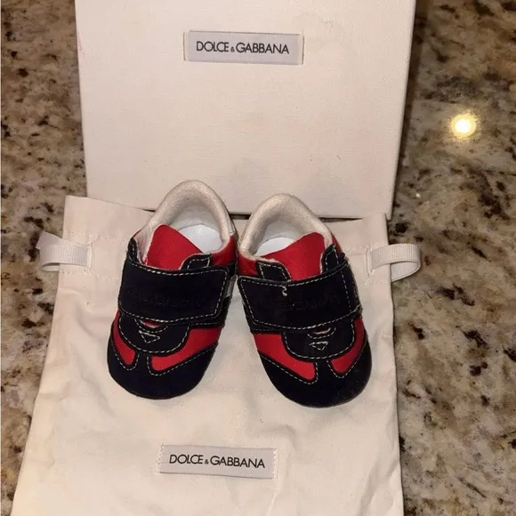 Dolce &amp; Gabbana Baby Infant ShoesSize: UK 16 / US 1 Color: red/blue/white