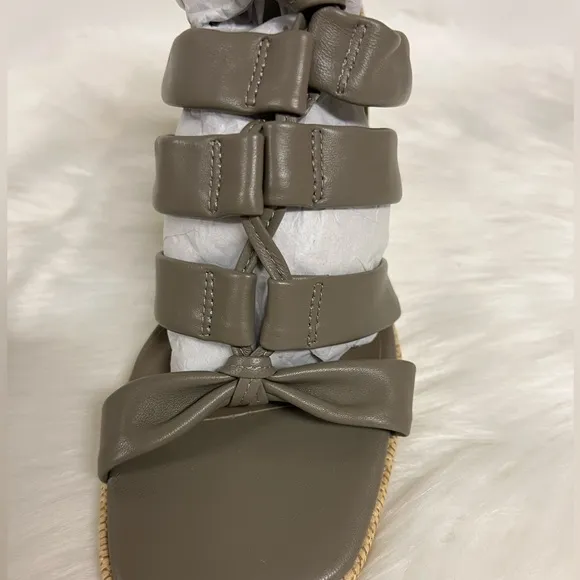 Dolce Vita Olema Heel Sandals In Dark Olive Leather Size 7 NWOB