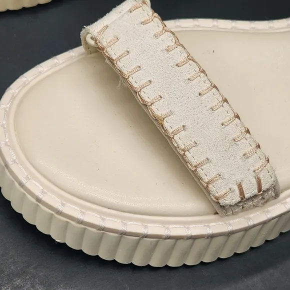 Dolce Vita sandals women's 8.5 ivory suede Debra chunky platform strappy new$130