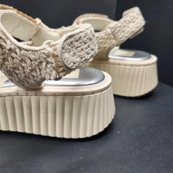 Dolce Vita sandals women's 8.5 ivory suede Debra chunky platform strappy new$130