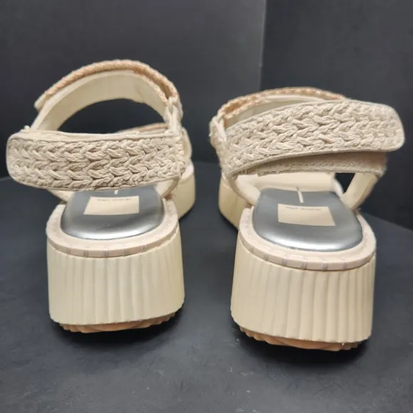 Dolce Vita sandals women's 8.5 ivory suede Debra chunky platform strappy new$130