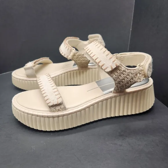Dolce Vita sandals women's 8.5 ivory suede Debra chunky platform strappy new$130