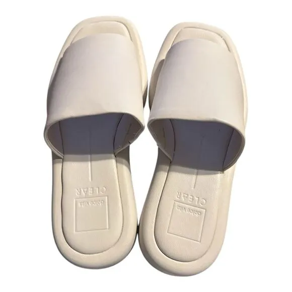 Dolce Vita size 8 Roxy Ivory Stella slip-on platform Sandals Elegant/Versatile