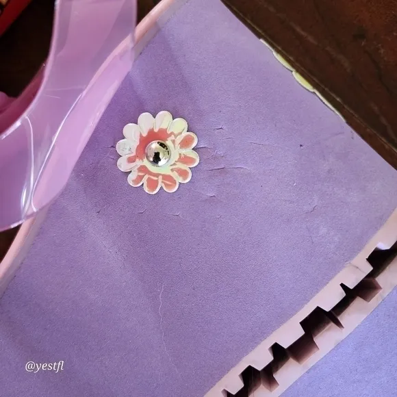 Dolls Kill Daisies Jelly Sandals Size 6