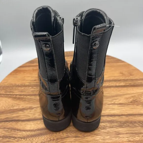Donald J Pliner Camren Womens Size 8 M Black Patent Leather Combat Boots