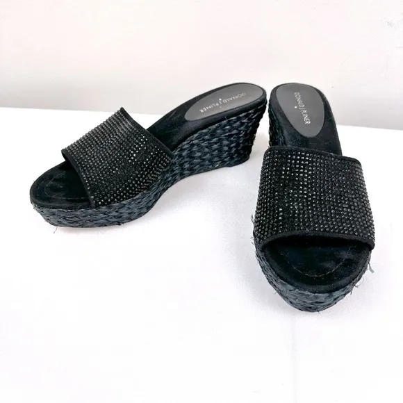 Donald J. Pliner Frida Slide Platform Wedge Sandals Size 9
