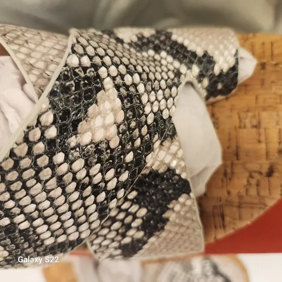 Donald Pliner &quot;Sisu&quot; Python Print Wedge Sandals. NIB. Size 36/5.5