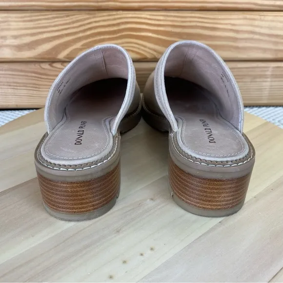 Donald Pliner Women's 8 US Sahara Crocco Wedge Mules Sand Slip-on