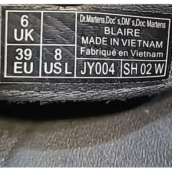 Dr Doc Martens Blaire Sandals Women 8 Black Hydro Leather Strappy Platform *flaw
