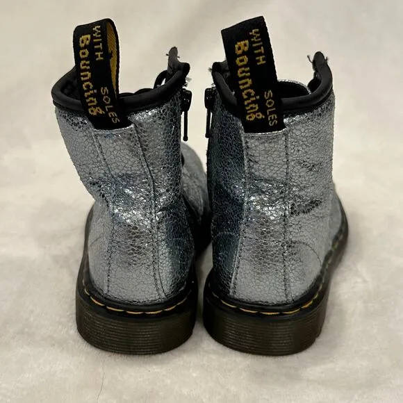Dr. Martens 1460 Boots sz 9 Metallic Silver Boots