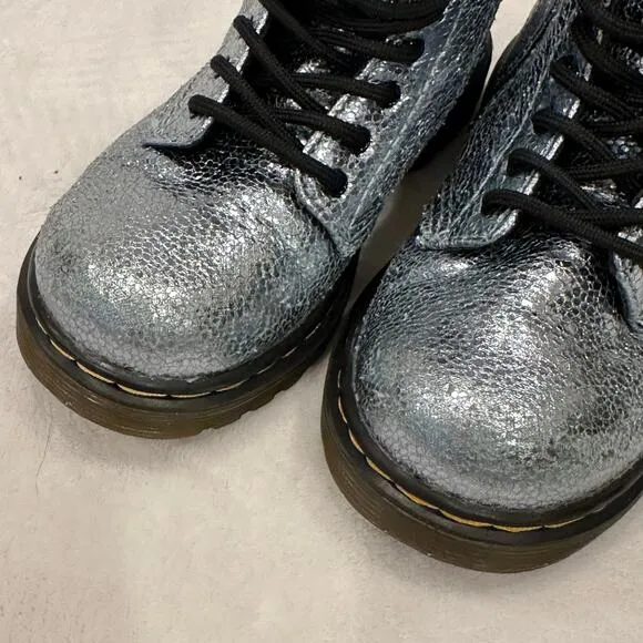 Dr. Martens 1460 Boots sz 9 Metallic Silver Boots