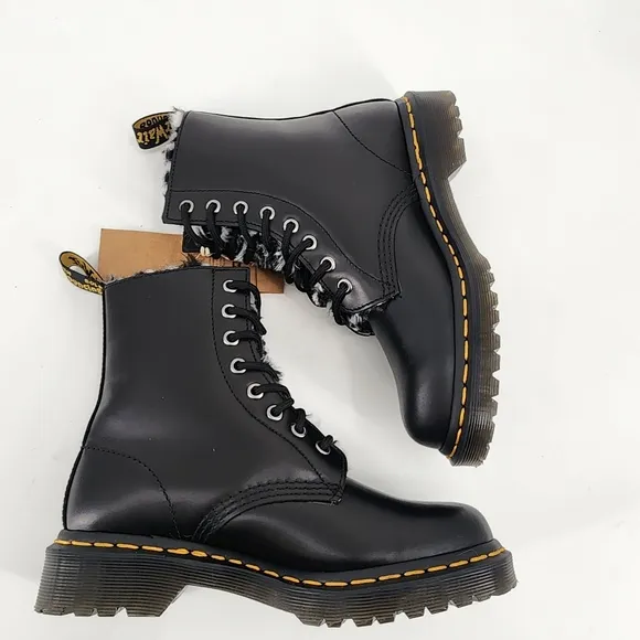 Dr. Martens 1460 Zebra Serena Burnished Boots Size 6