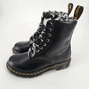 Dr. Martens 1460 Zebra Serena Burnished Boots Size 6