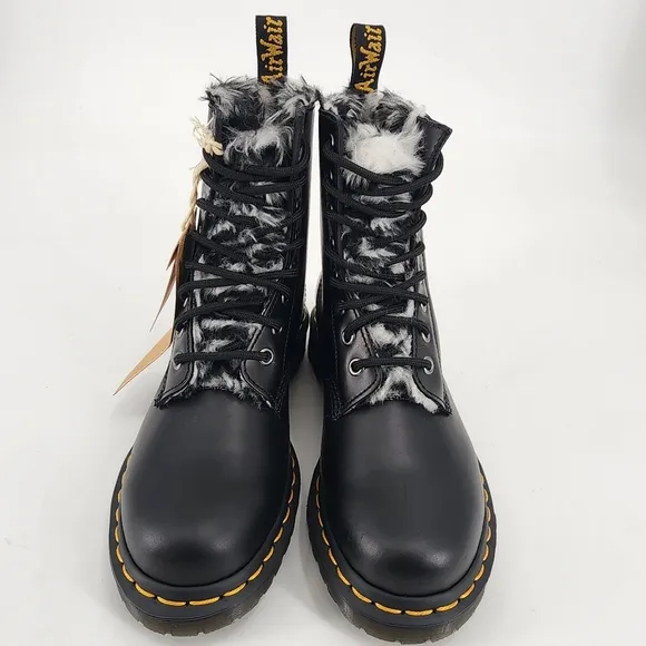 Dr. Martens 1460 Zebra Serena Burnished Boots Size 6