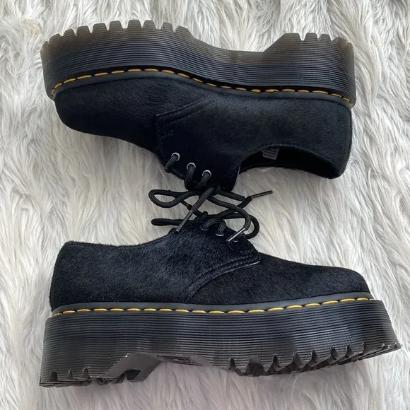 Dr. Martens | 1461 Quad Hair-On Platform Shoes
