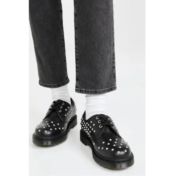 Dr. Martens 1461 Stud Wanama Leather Oxford Shoes