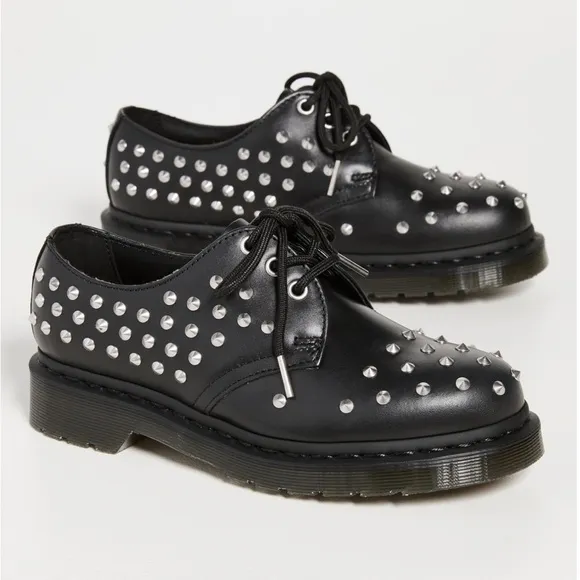 Dr. Martens 1461 Stud Wanama Leather Oxford Shoes