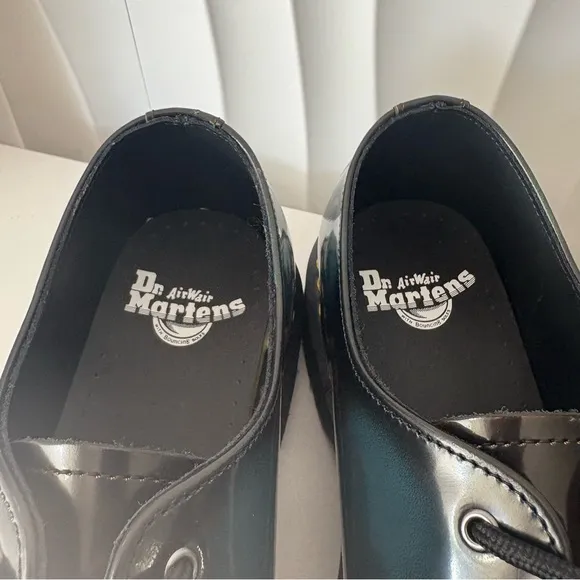 Dr. Martens 31899 Smooth Leather Brush Off Oxford Shoes Black Blue Green